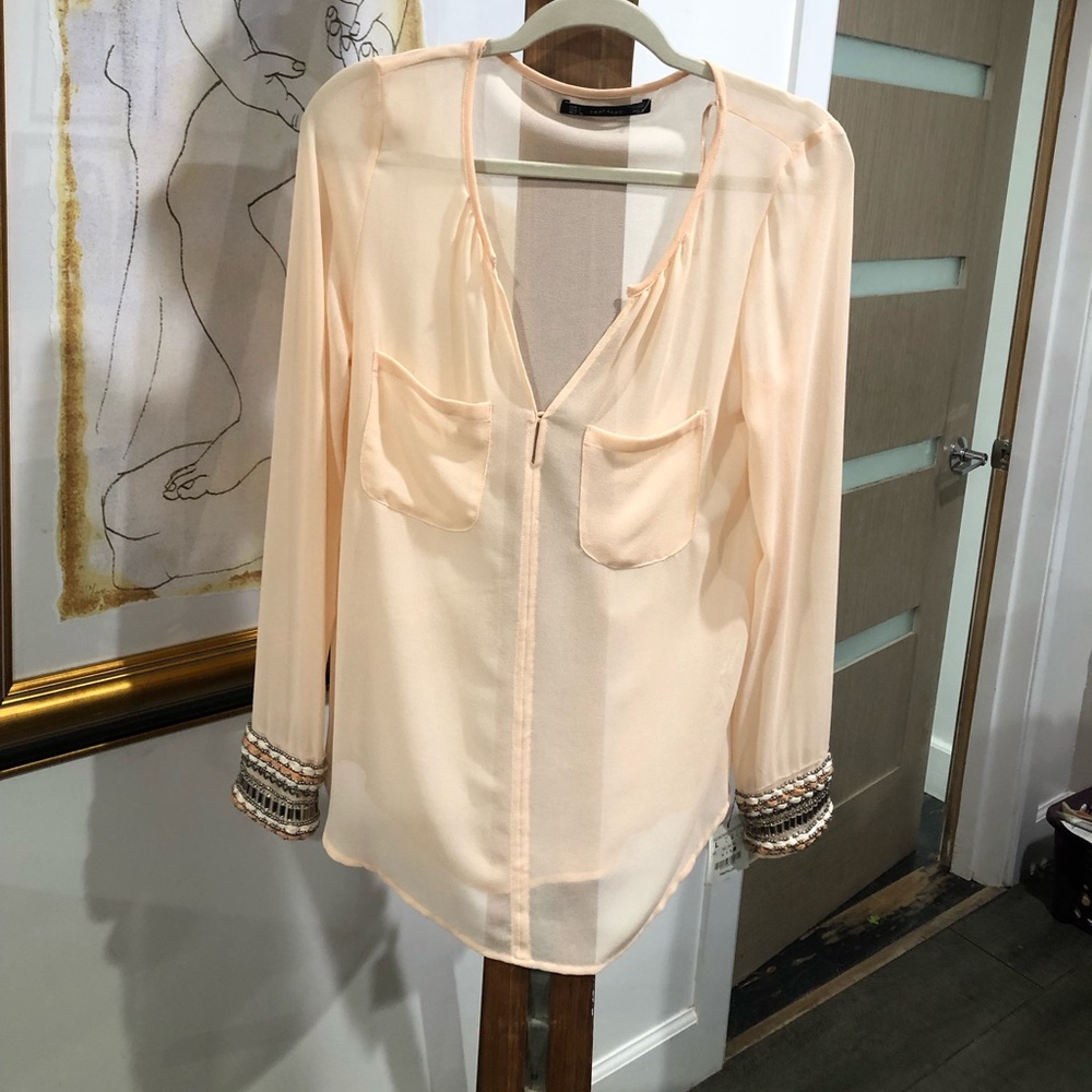 Zara long sleeve blouse